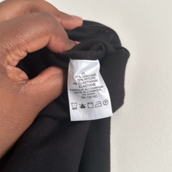 Penningtons Savvy Fit Pull On Black Dress Pants (4X) - Picture 6 of 6